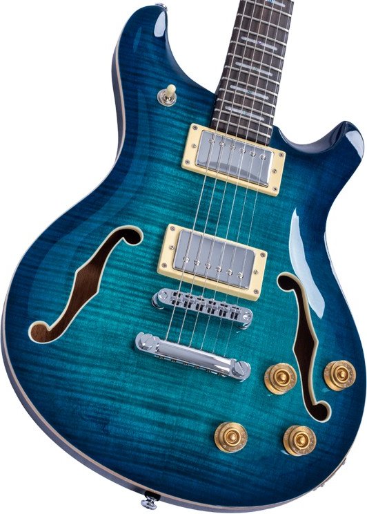 SIRE GUITARS Q7 HOLLOW TBL TRANS BLUE