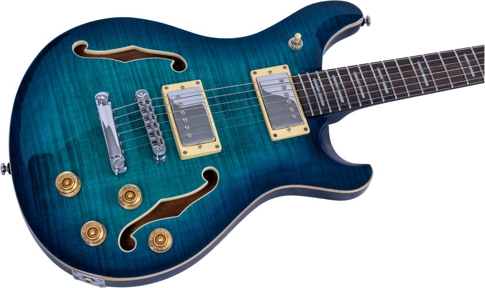 SIRE GUITARS Q7 HOLLOW TBL TRANS BLUE