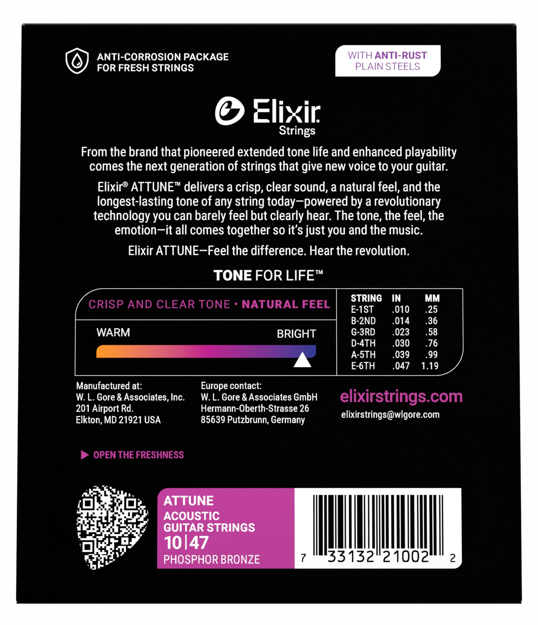 ELIXIR 21002 ACOUSTIC PHOSPHOR BRONZE ATTUNE