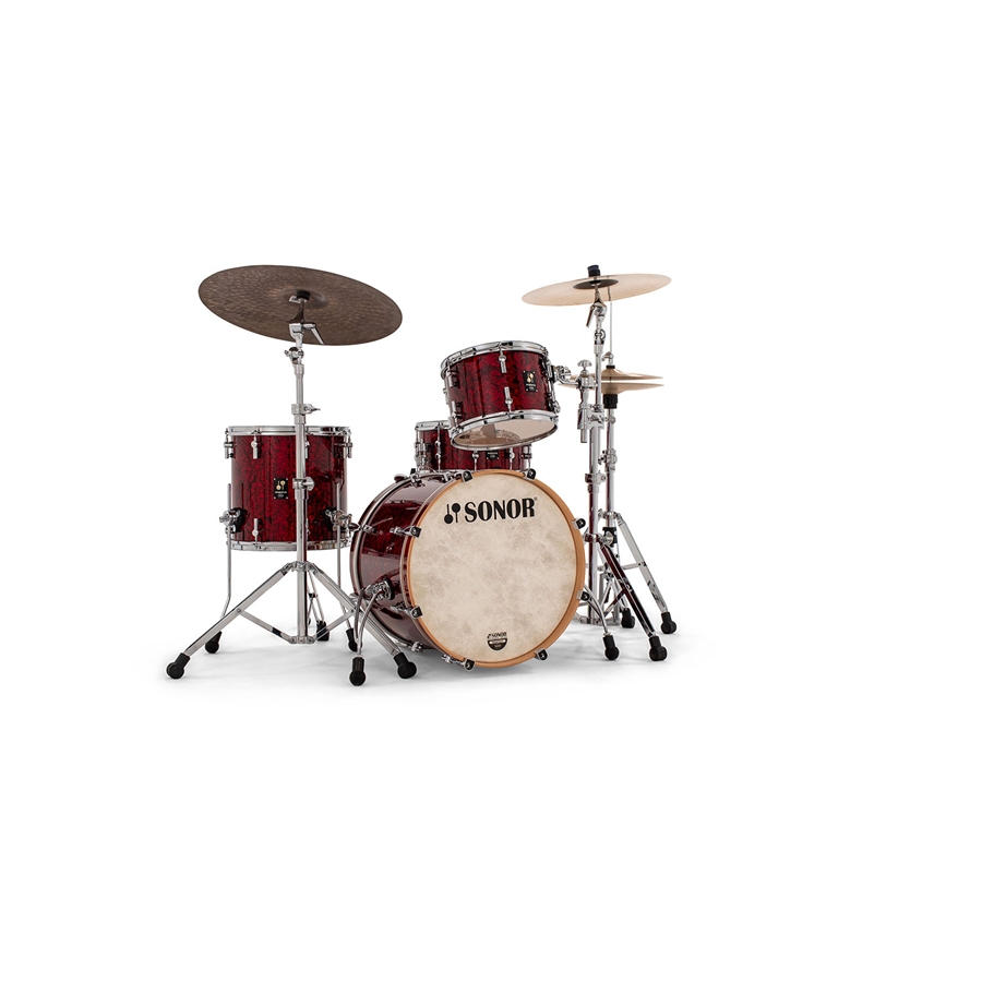 Sonor Momentum, kit 3 pezzi in acero - 20' 12' 14' Red Pearl