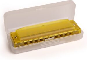 HOHNER TRANSLUCENT HARP YELLOW HARDCASE