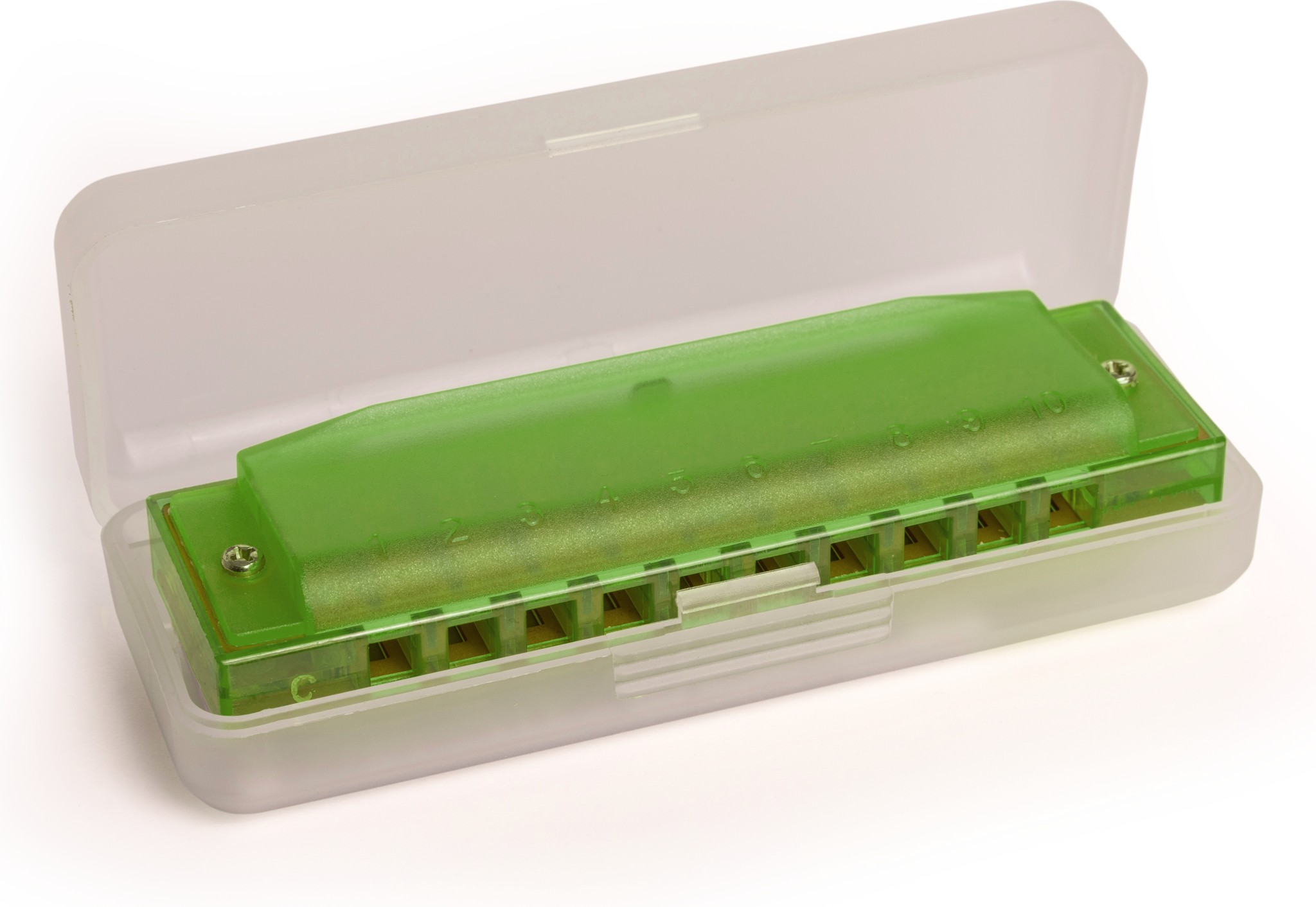 HOHNER TRANSLUCENT HARP GREEN HARDCASE