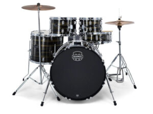 MAPEX IT CM5294FTCFJ COMET ROCK 5 PEZZI EBONY YELLOW GRAIN CON HARDWARE E PIATTI