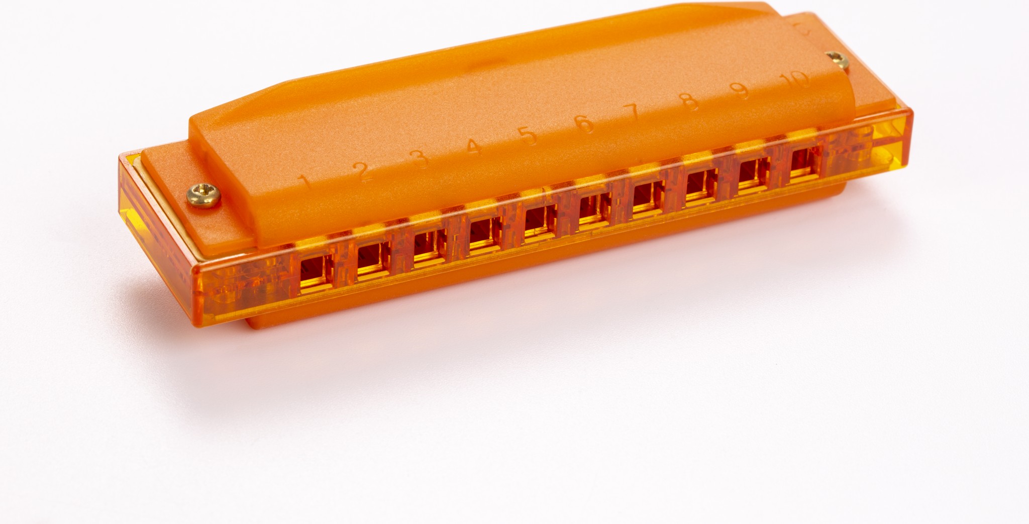 HOHNER TRANSLUCENT HARP ORANGE HARDCASE
