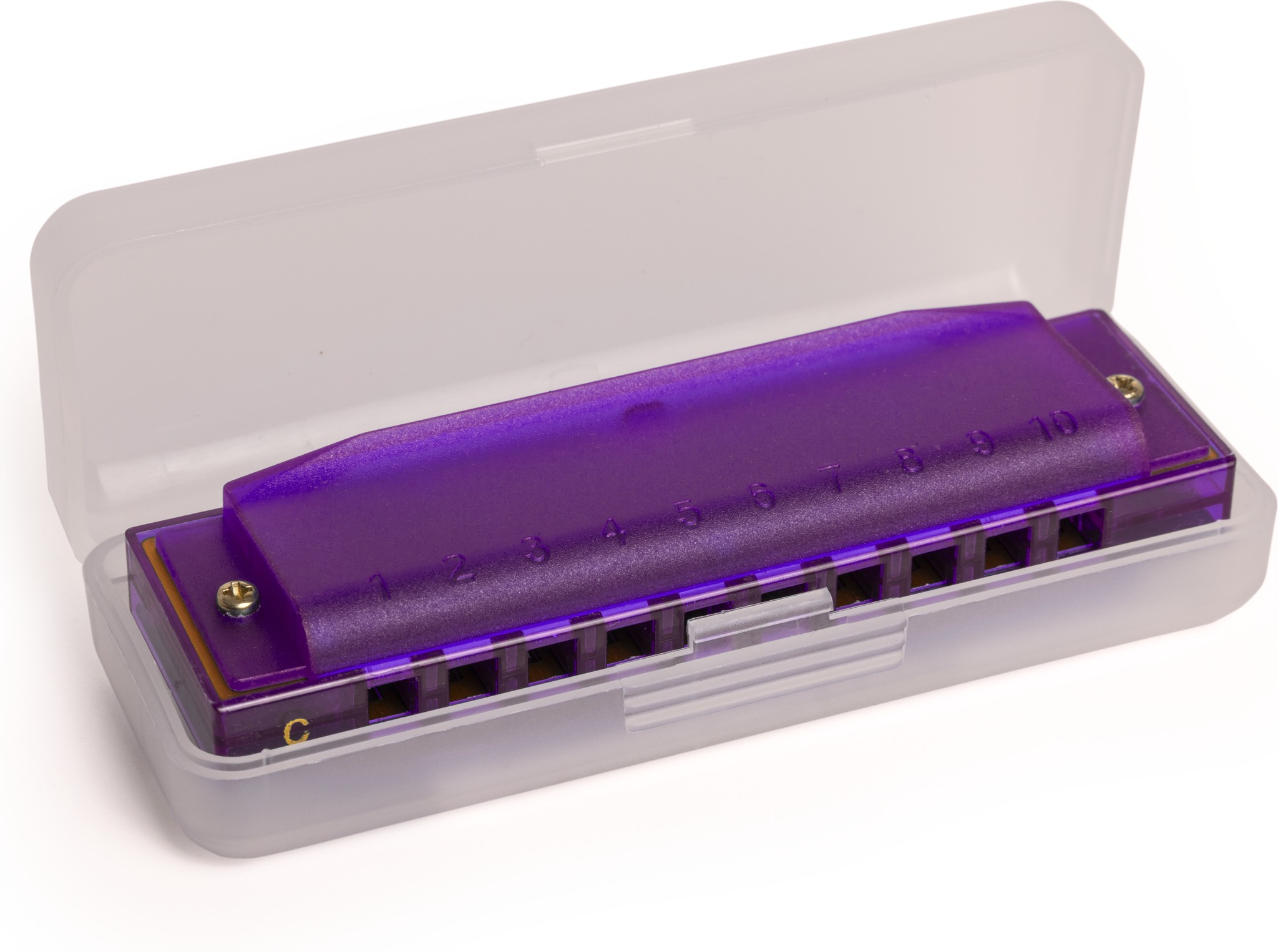 HOHNER TRANSLUCENT HARP PURPLE HARDCASE