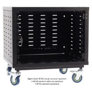 Algam Audio IR-8G Armadio Rack 8U su Ruote