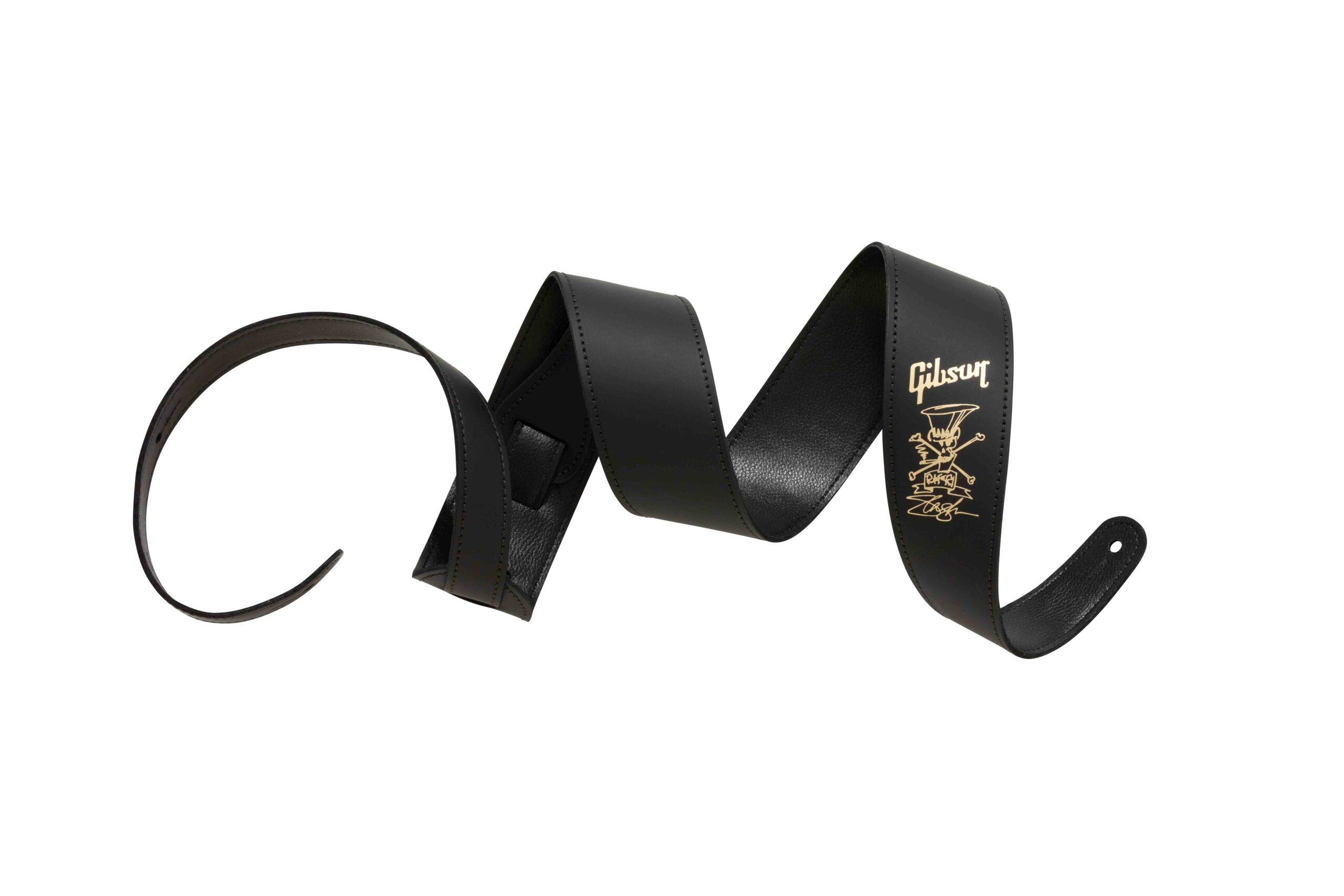 Gibson Accessories AS-SLSH-GLD Tracolla Slash Premium Leather
