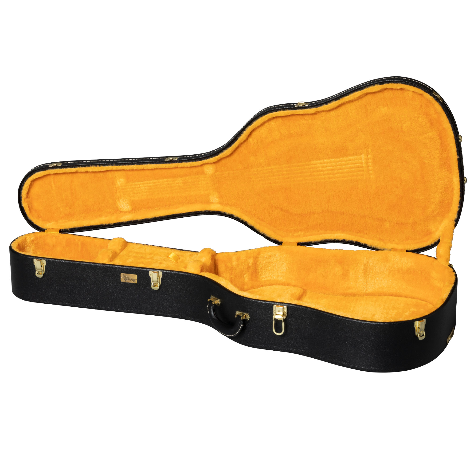 Gibson Accessories ASLFTCASE-PB-DN Lifton historic Hardshell Case Dreadnought Black/Goldenrod