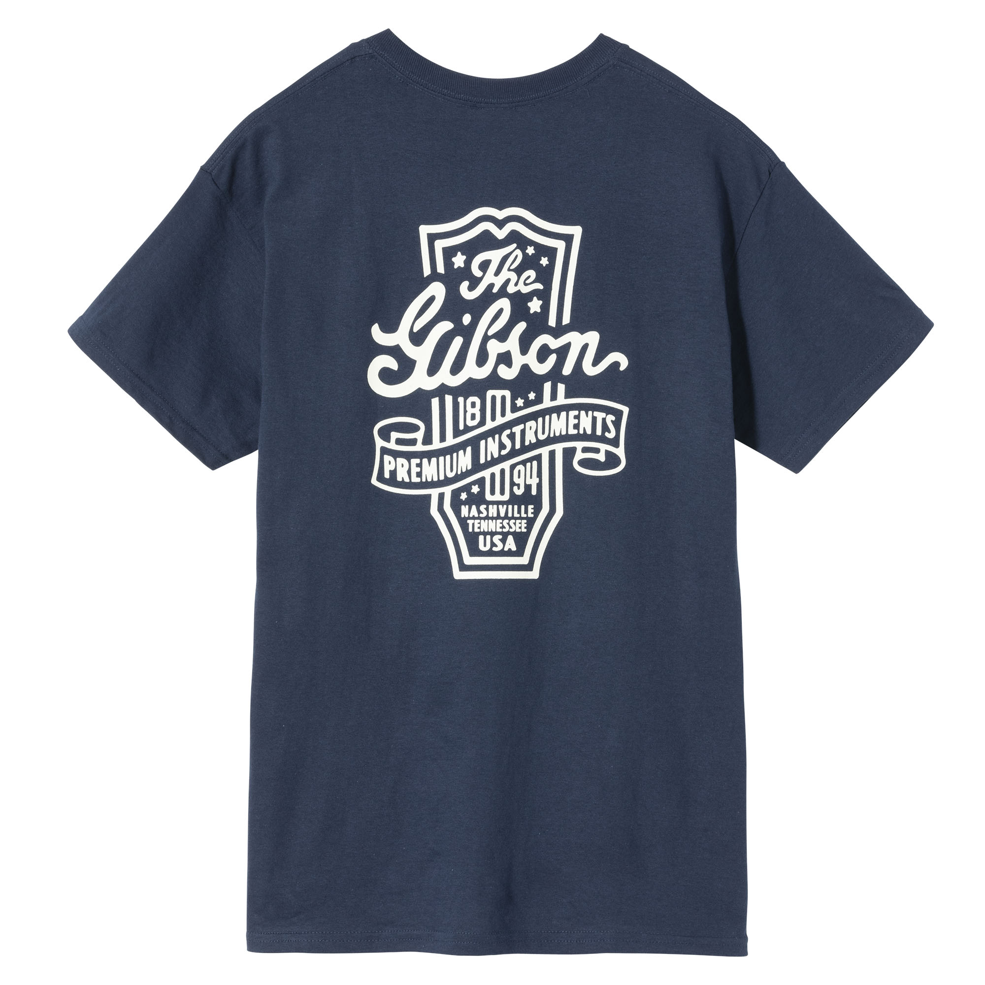 Gibson Accessories GA-TEE-PREM-NVY-XL Premium Instruments T-shirt Navy XL