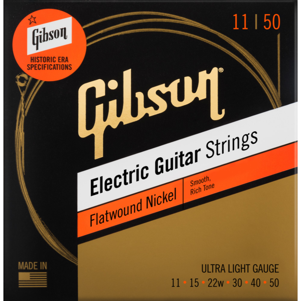 Gibson Accessories SEG-FW11 Flatwound Ultra-Light 11-50