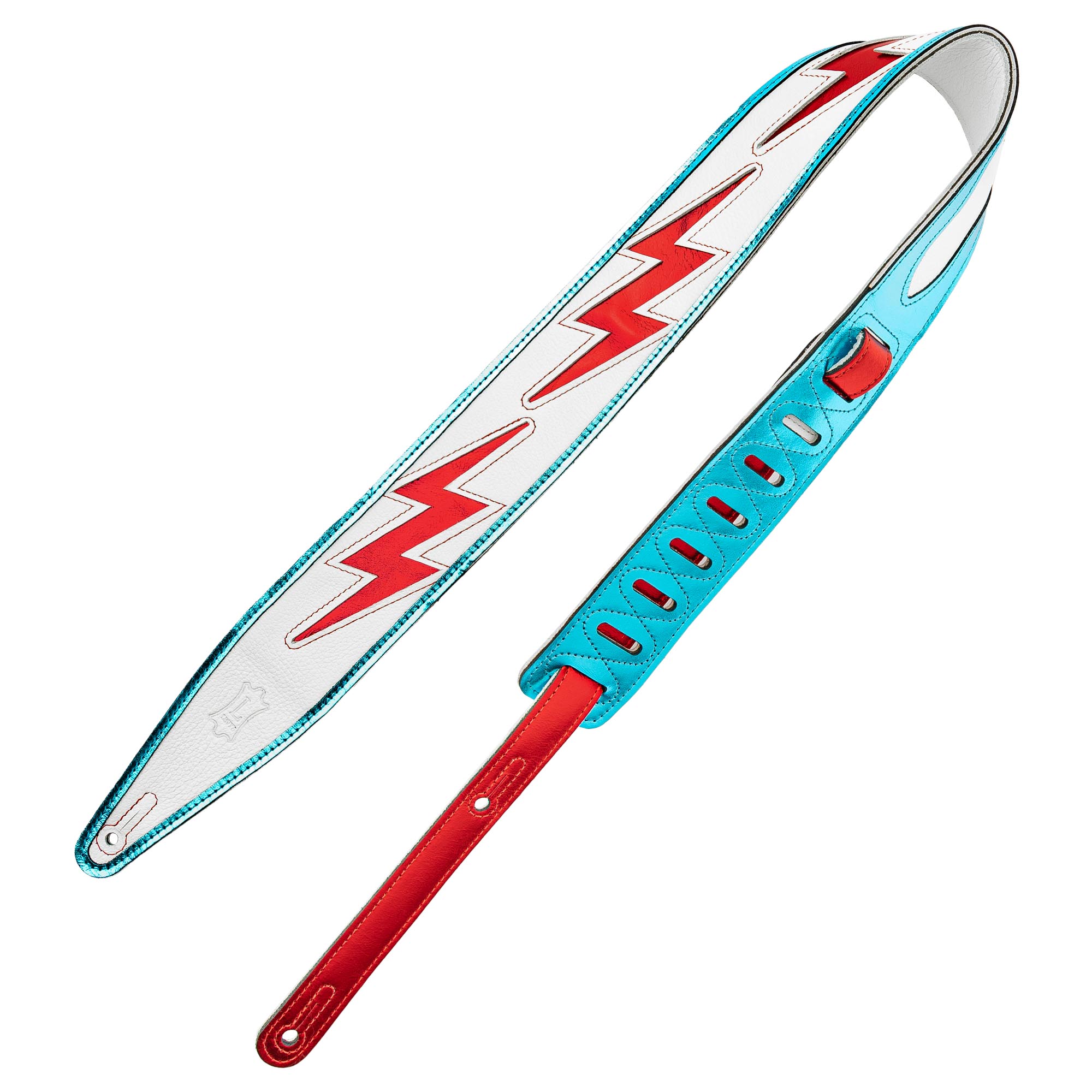 Levy's MJH317-006 Tracolla in pelle Glam Rock lightning Bolt 2.5'