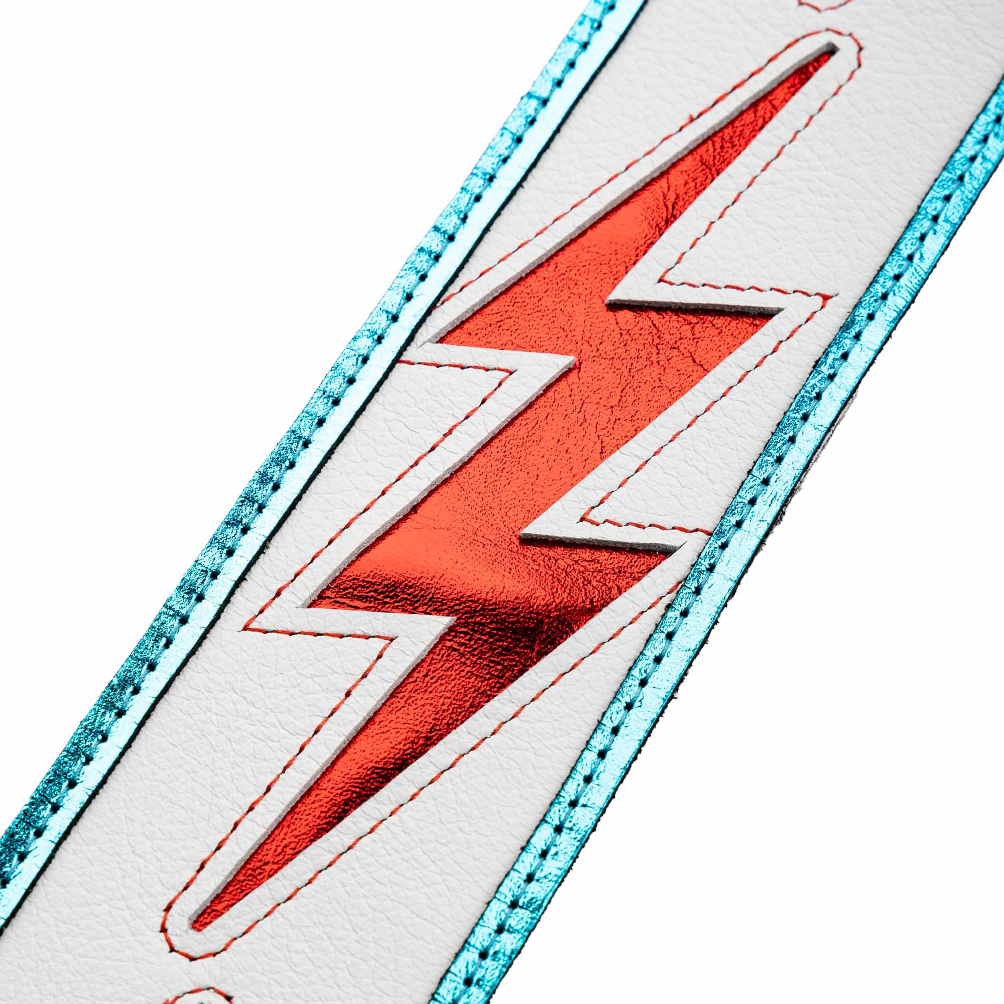 Levy's MJH317-006 Tracolla in pelle Glam Rock lightning Bolt 2.5'