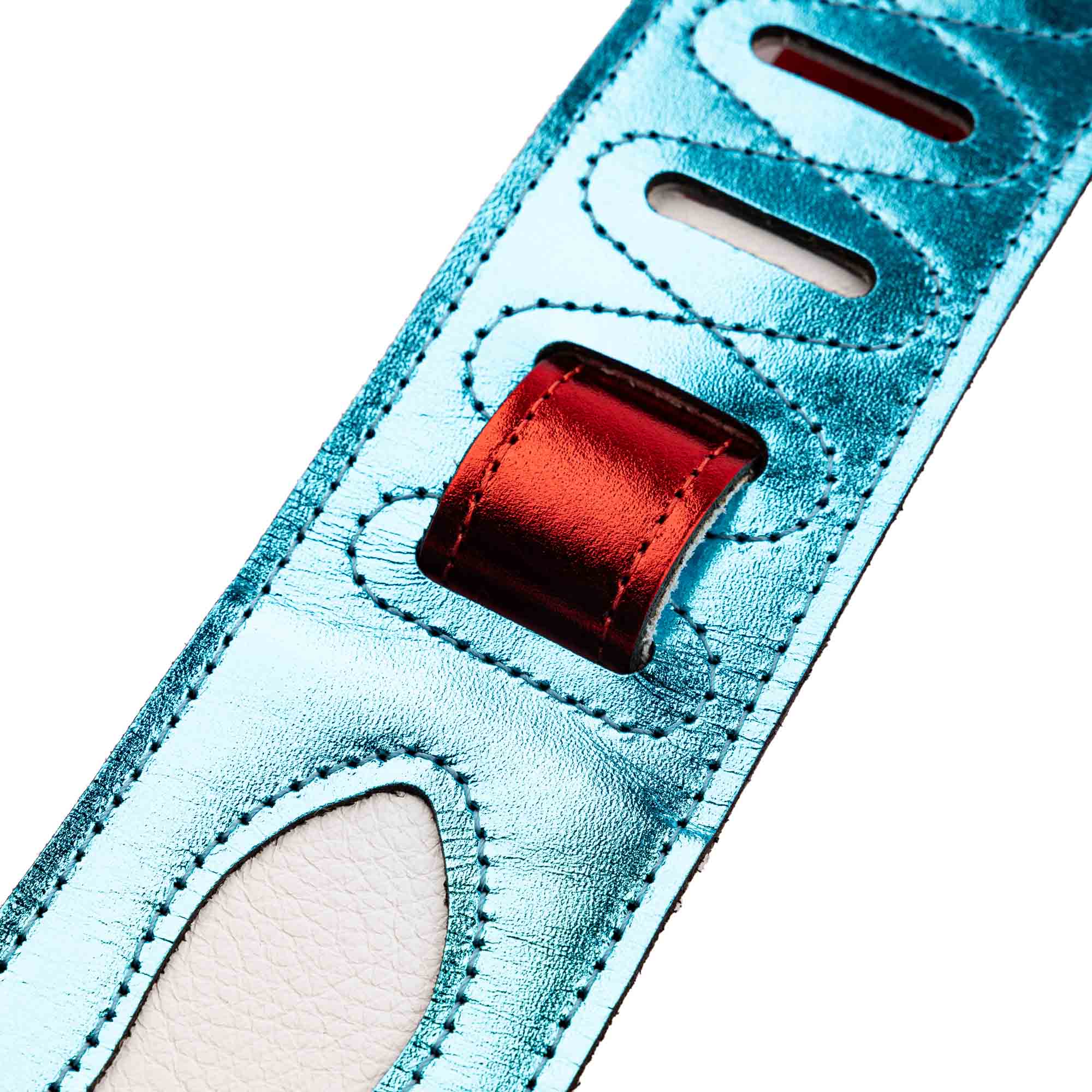 Levy's MJH317-006 Tracolla in pelle Glam Rock lightning Bolt 2.5'