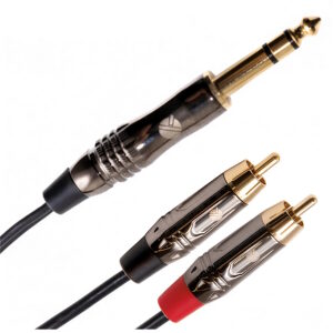 Quik Lok ITST/JS2RCA-3 Cavo Jack 6.3 TRS Stereo / 2x Spina Phono RCA 3 mt
